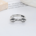 wholesale S925 Sterling Silver Pumen'an Gold Vajra Ring for Men, Retro Vintage Tibetan Buddhist Ritual Object Index Finger Ring-0-2