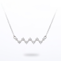 wholesale S925 silver minimalist fashion jewelry Korean and Japanese style elegant and ethereal zircon pendant necklace for women-0-1