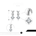 wholesale S925 Sterling Silver Earrings with White Zircon, Korean Style Slimming Earrings, Direct Factory Wholesale-0-1