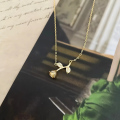 wholesale S925 Sterling Silver Rose Flower Necklace for Women, Minimalist and Stylish, Small and Unique, High-End Feel, Collarbone Chain-0-0