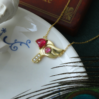 wholesale 925 Silver New Cardcaptor Sakura Bird Head Sealed Key Necklace Collarbone Chain, Sakura's Matching Magic Wand-Seal Key Bird Head Necklace>925 Silver