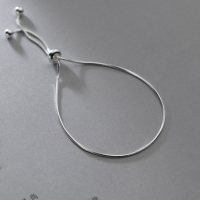 wholesale S925 Silver Summer Korean Version Light Bead Snake Chain Bracelet Simple and Adjustable Accessory S5392-S925 silver one 925 silver