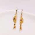 wholesale S925 Gold-Plated Silver Semi-Finished Ear Hooks with Adhesive Fasteners, Featuring Southern Red Agate, Turquoise, and Jasper for DIY Earrings, High-End Vintage Ear Accessories-0-12