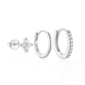 wholesale S925 Sterling Silver Classic Hoop Earrings Set For Women, High-endins。-0-5