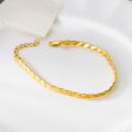 wholesale S925 silver fresh and sweet ins-style niche design exquisite irregular gold wire bracelet S7786-0-2