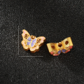 wholesale Gold-plated 925 Silver Enamel Butterfly Pendant for DIY Bracelet Necklace Accessory Hand Weaving Materials-0-15