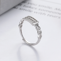 wholesale S925 Silver Yun Chao Xuan Fashion Trend Abacus Coin Creative Design Personality National Style Versatile Open Ring-YJ1332/approx. 1.2g Adjustable opening