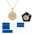 wholesale Metal Material: Sterling Silver Custom Digital Round Tag Cross-Border Europe and America Hip Hop Moissanite Necklace Jewelry for Rappers-0-5