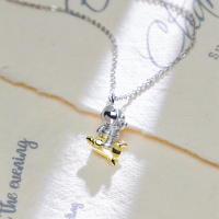 wholesale S925 Sterling Silver Astronaut Necklace, Versatile Cartoon Design Pendant Chain with a Sense of Style-Astronaut Earrings Type A