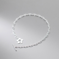 wholesale S925 Silver Floral Ankle Bracelet for Women with Hollow Small Flower Design S4521-0-2