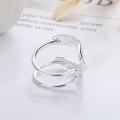 wholesale S925 Silver Fashion Korean Japanese Irregular Pin Personality Internet Celebrity INS Style Creative Niche Open-End Ring-0-2