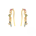 wholesale S925 Sterling Silver Ins-style Light Luxury Zircon-studded Back Earring Ear Climber-0-0