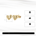wholesale S925 Sterling Silver & 14K Gold Plated Heart-shaped Minimalist Stud Earrings Factory Direct Wholesale-0-3