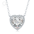 wholesale S925 Silver New 2-Carat Heart Necklace Pendant Women's High Carbon Diamond PendantIns Style-0-0