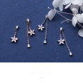 wholesale S925 silver earrings for women with inlaid diamonds, five-petal flower, elegant back-hook floral earrings G0585-0-3