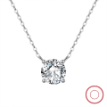wholesale S925 Sterling Silver Cloud-Pull Jewelry Inlaid with 4A Zircon Collarbone Necklace Versatile Pendant Sparkling Cross-Border Style-0-4