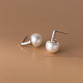 wholesale S925 sterling silver pearl straight earrings INS style lightweight luxury elegant earrings for women M0378-0-3