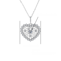 wholesale S925 Sterling Silver European and American Style Rotatable Pattern Ring Punk Street Creative Necklace-YL407M/approx. 16.3g 925 silver