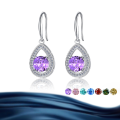 wholesale S925 Silver Moissanite Drop Earrings, Foreign Trade Hot-Style, Niche Fashion Trend, Luxurious High-End Sense Wholesale-0-6