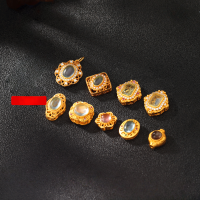 wholesale Gold-plated 925 silver with blue topaz openwork spacer beads for handmade DIY jewelry bracelets and necklaces-5m Super Seven