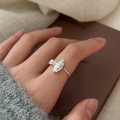 wholesale S925 Sterling Silver French Croissant Ring Women's Design Creative Niche New Korean Style Fashion Band-0-2