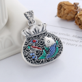 wholesale S990 Silver TideSheng National Tide Ethnic Style Enamel Exquisite Design Temperament Fish Leaping Carp Lotus DIY Pendant-0-0