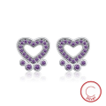 wholesale S925 sterling silver gold-plated ultra-sparkling zirconia drop earrings, manufacturer wholesale-0-55