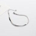 wholesale S925 Silver Nalan Fresh Sweet Ins Style Niche Design Exquisite Minimalist Flat Snake Chain Bracelet S7530-0-4