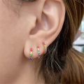 wholesale S925 Sterling Silver With Colorful Zircons And Turquoise, A Light Luxury And Trendyins-0-3