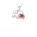 wholesale S925 Sterling Silver Designer Light Luxury Fashion Pendant, Mother's Day Gift Elephant Element Gemstone Necklace Pendant-0-0