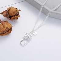 wholesale S925 Silver Cloud Tide Pavilion FashionIns Style Irregular Buckle Creative Niche Design Elegant Trendy Necklace-YL557/approx. 6.1g 925 silver