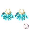 wholesale [S925 Sterling Silver] GME Set Fresh and Sophisticated Fashion Internet-Famous Turquoise Tassel Earring Accessories-0-48