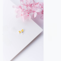 wholesale S925 silver earrings for women, Korean and Japanese style, artistic and fresh, gold-plated with silver edges, dragonfly earrings, ear accessories G0387-0-3