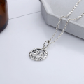 wholesale S925 Sterling Silver Trendy New Year of the Tiger Hollow-out Little Tiger Pendant Accessory-0-3