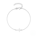 wholesale S925 Sterling Silver Creative Cross Bracelet for Women, Trendy Ins Style, Simple and Versatile Silver Jewelry Accessory-0-1