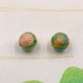 wholesale S925 silver gold-plated enamel zodiac flower hole beads accessories DIY Chinese-style floral piercing spacer jewelry-0-24