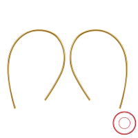 wholesale S925 Sterling Silver Linear Gold Plated Earrings Minimalist Style Earrings Direct Factory Wholesale-14K gold, approx. weight: 1.2g 925 silver