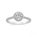 wholesale S925 Sterling Silver luxurious high-end carat diamond ring with ultra-sparkling pave setting for engagement-0-15
