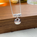 wholesale Ag999 Silver Auspicious Pattern Little Plump Blessing Plain Silver Necklace Fashion New Chinese Style High-End Design Versatile Collarbone Chain-0-3