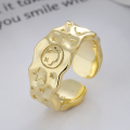 wholesale Gold-plated S925 Silver Bead Spacer Components Four-Leaf Clover Running Ring Bracelet Spacer Beads DIY Semi-Finished Beads for Stringing Barrel Beads-0-11
