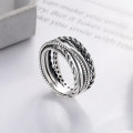 wholesale S925 Sterling Silver Multi-Layer Wrapped Ring Heavy Exaggerated High-End European and American Adjustable Index Finger Ring-0-1