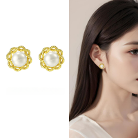 wholesale 925 Sterling Silver, Small Fragrance Style Freshwater Pearl Ear Studs, Minimalist, Niche, Exquisite Earrings, High-End Women's Earrings Wholesale-Sterling Silver Snake Earrings 925 Silver