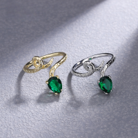 wholesale 925 Sterling Silver Snake Ring Fashion Personality Hip-hop Minimalist Style Serpentine Adjustable Open Ring Index Finger Ring-Snake Ring (Copper Plated White Gold)