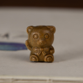wholesale Metal material sandalwood carved bear bow tie bear rosewood green sandalwood pendant DIY bag charm phone charm wooden accessory-0-6