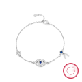 wholesale 925 Sterling Silver Evil Eye Zircon Bracelet, Light Luxury High-End European and American Foreign Trade Jewelry Wholesale for Women-0-6
