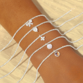 wholesale S925 Sterling Silver Small Bloom Chain Bracelet For Women With Moonlight Gemstone And Starry Accents-0-1