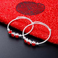 wholesale Silver S999 Maker's New Versatile Vintage-inspired Small Fresh Drawn Flower Necklace with Fringe Lily of the Valley Pendant-Pure Silver Bell Flower-Silver>Pure Silver