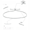 wholesale S925 Sterling Silver D Color Moissanite Bracelet for Women, Pure Silver Minimalist High-End Moissanite Jewelry Bracelet-0-0