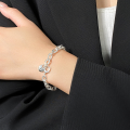wholesale S925 Sterling Silver Fresh and Sweet Ins Style Niche Design Exquisite Heart Lock Chain Bracelet S7751-0-1