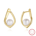 wholesale S925 Sterling Silver Irregular Natural Freshwater Pearl Earrings, Fashionable and Versatile, Direct from Manufacturer-0-2